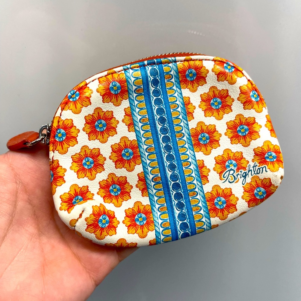 BRIGHTON | Mini Retro Flower Pattern Painted Change Purse